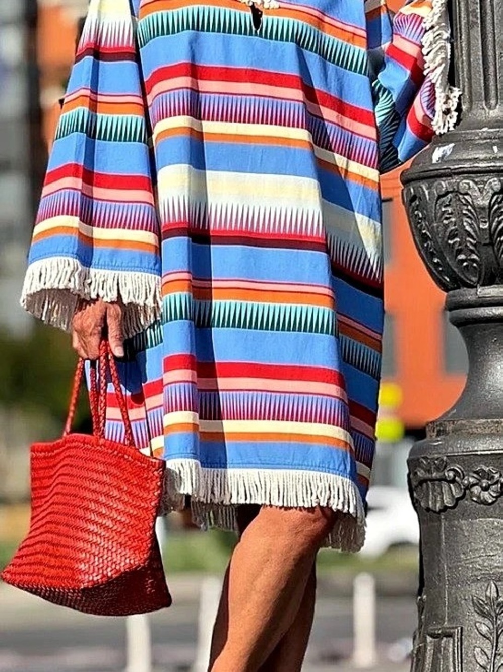Marielle Stokklelaar Dress Violette Stripes Multicolor Striped Mini Dress in Blu